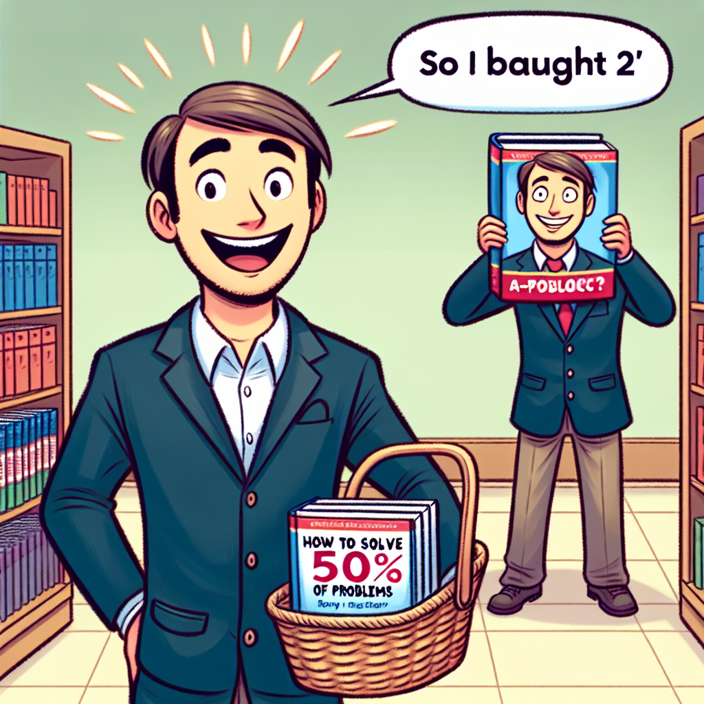 MIM joke: I found a book called How to Solve 50% of Your Problems